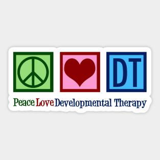 Peace Love Developmental Therapy Sticker